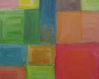 Miss You Original Abstract Painting 8 in X 8 in