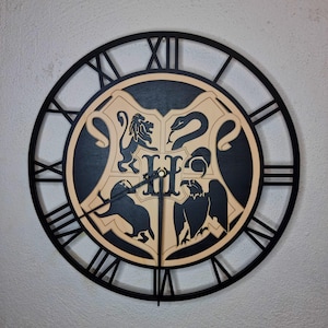 Harry Potter Wanduhr | Hogwarts | Harry Potter Geschenk | Hogwarts Wappen