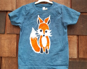 Kids size 3t Woodland Fox Batik t-Shirt