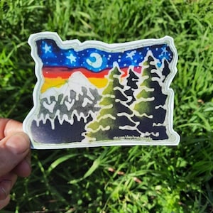 Sticker-Oregon sticker,Bumper Stickers,skateboard sticker,Nature Sticker sticker,phone sticker,Camper sticker,Oregon,PNW,Stocking Stuffer