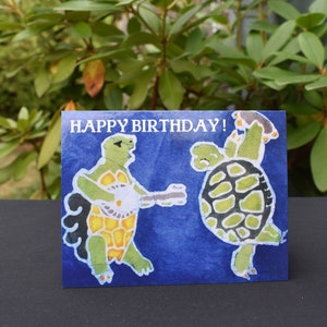 Carte d'anniversaire tortues Terrapin | Carte d'anniversaire|Carte de joyeux anniversaire|Carte d'anniversaire|