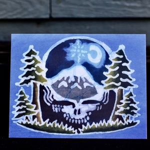 PNW Note Card/Note Card/ Batik Card/jerry Garcia Note Card/ Hippie Card/Skull thank you card/Thank You Card