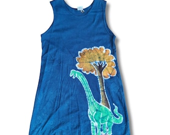 Size 8 girls Dinosaur batik tank dress