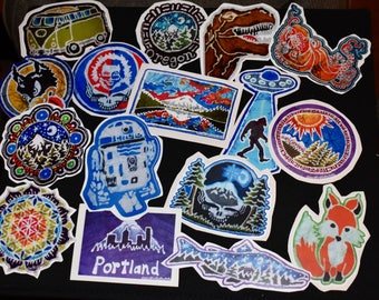 3 pack Waterproof Vinyl Sticker Pack: Laptop, Skateboard Decals