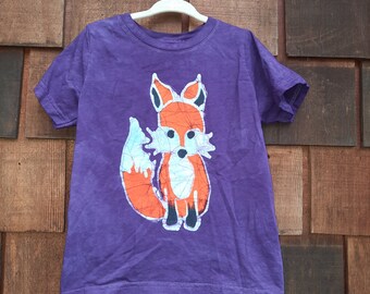 Kindergröße 4t Woodland Fox Batik T-Shirt