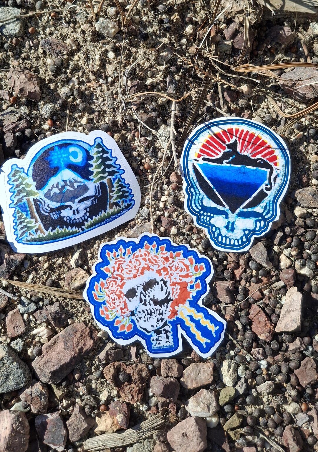 3 Pack Vinyl Stickers|jerry Garcia Stickers|gd Stickers|bertha Sticker ...