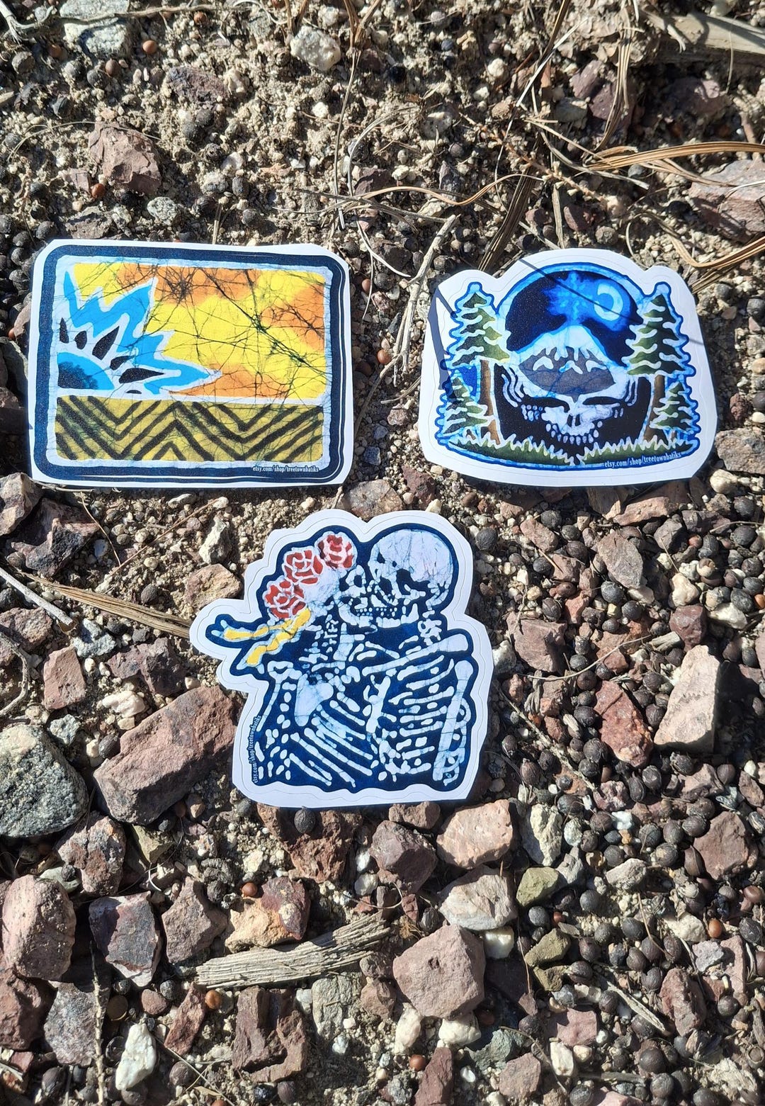 3 Pack GD Vinyl Stickers|jerry Garcia Stickers - Etsy