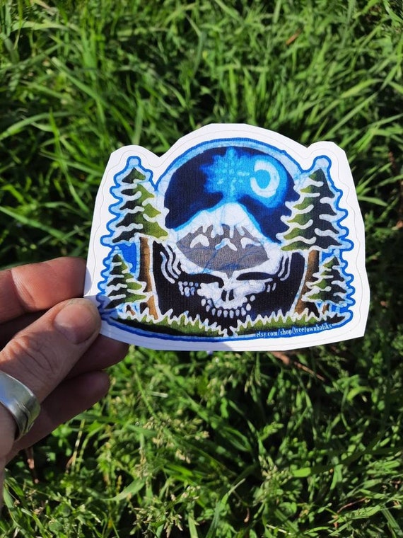 Sticker-laptop stickers,Bumper Stickers,skateboard sticker, PNW Sticker,phone sticker,Skull sticker,Jerry Garcia sticker,Stocking Stuffer