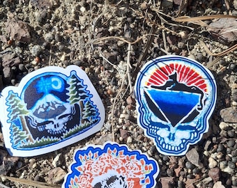 3 Pack Vinyl Stickers|Jerry Garcia Stickers|GD stickers|Bertha sticker