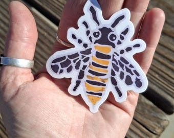 Honeybee Sticker: Waterproof Vinyl Decal for Laptop, Water Bottle
