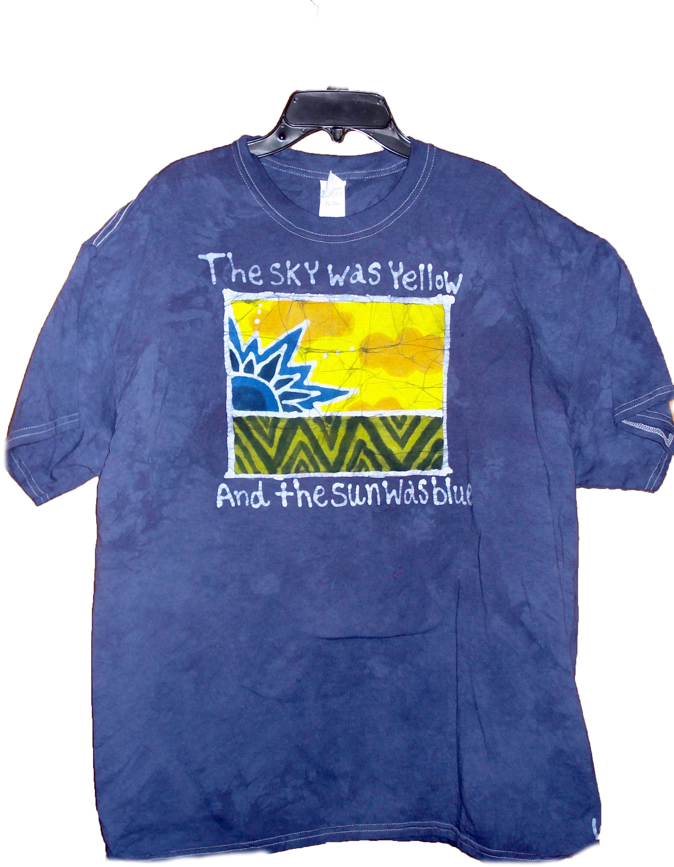 The sky was yellow and the sun was blue t shirt Clearance