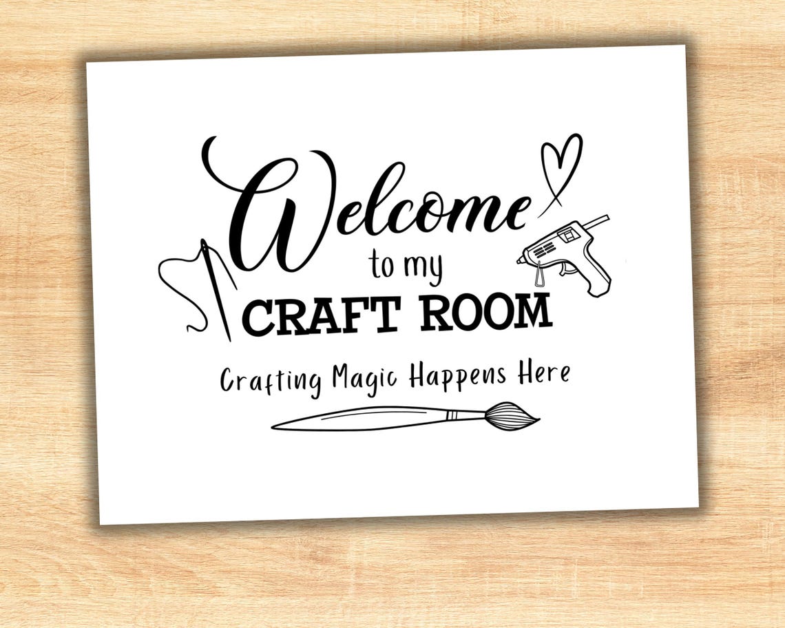 Craft Room Sign Decor, Crafters Wall Art Printable, Gift for Crafters ...