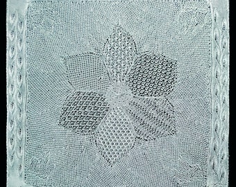 ENCHANTED FLOWER  Pattern for lace shawl or Throw