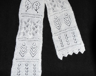 Lace  Sampler Scarf  PDF File