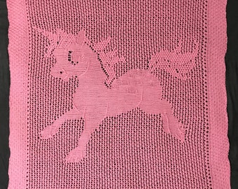 Baby Unicorn Blanket | PDF Knitting Pattern