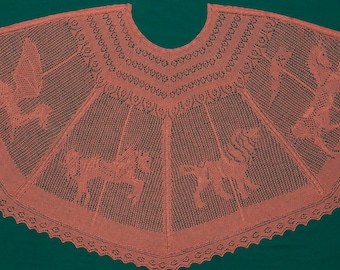 Carousel Cape Lace Knitting Pattern (PDF File)