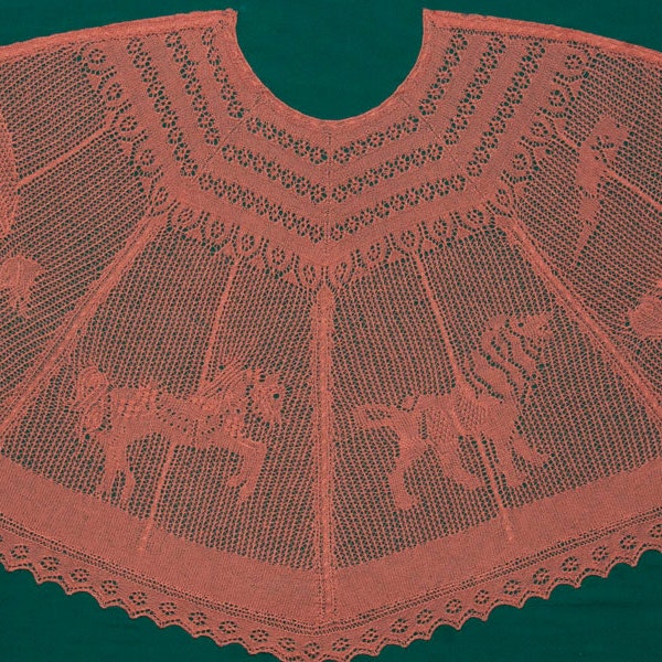 Carousel Cape Lace Knitting Pattern (PDF File)