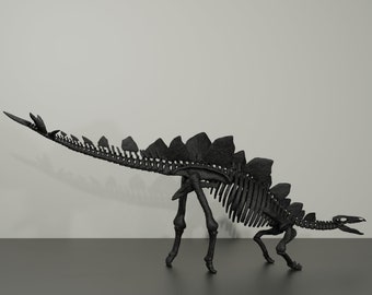 Stegosaurus-Skelett, handgefertigte Dinosaurier-Skulptur, 50 cm, mit vielen Details. Fossile Reproduktion