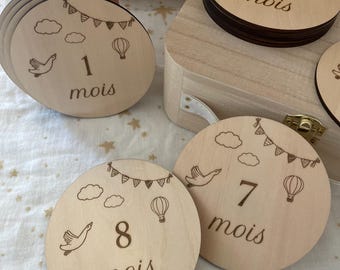 Cartes étapes en bois