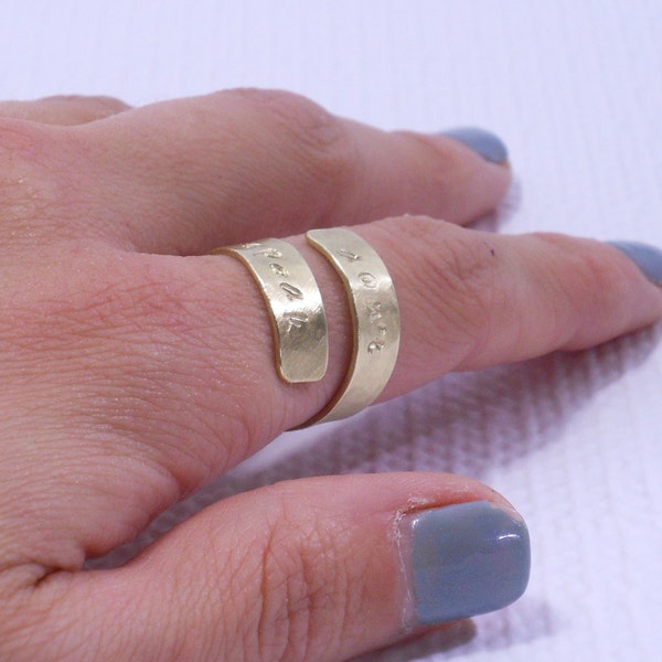 Custom Coordinates Ring // Gold Latitude Longitude Ring // Personalized Landmark Jewelry // Personalized Keepsake // Gift Under 50