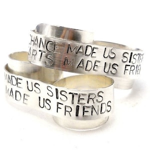Sterling Personalized Ring, Two Finger Ring, Custom Sterling Silver Ring