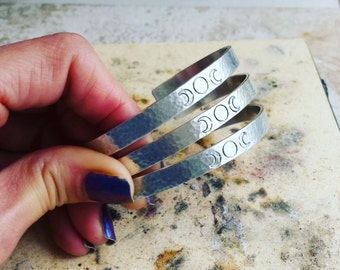 Bransoletka z potrójnym księżycem / Boho cygańska bogini / Jak na górze, tak na dole / Biżuteria wiccańska