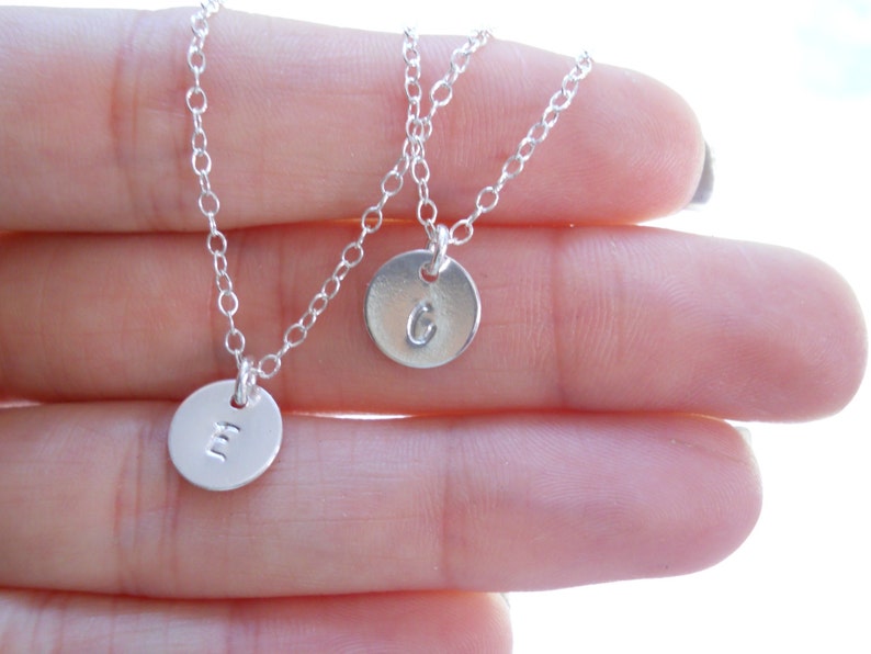 Children's Initial Necklace Sterling Silver Childrens Etsy