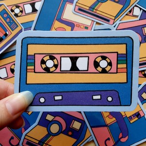 stickers autocollants waterproof "Cassette 90's"