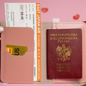 Funda de cuero personalizada para pasaporte, accesorio de regalo para enamorados, portadocumentos, regalo de aniversario.