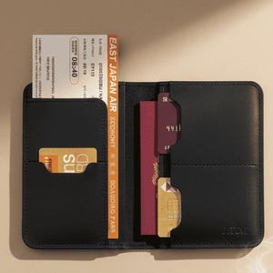 Personalisierte Leder Passport Brieftasche, Reisepass Inhaber mit Karten und Flugtickets