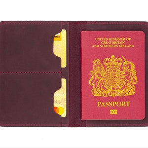Funda de cuero para pasaporte, funda para pasaporte de viaje, el mejor regalo para el día del padre para él, regalo hecho a mano para hombres para papá, esposo, abuelo, regalo de Navidad