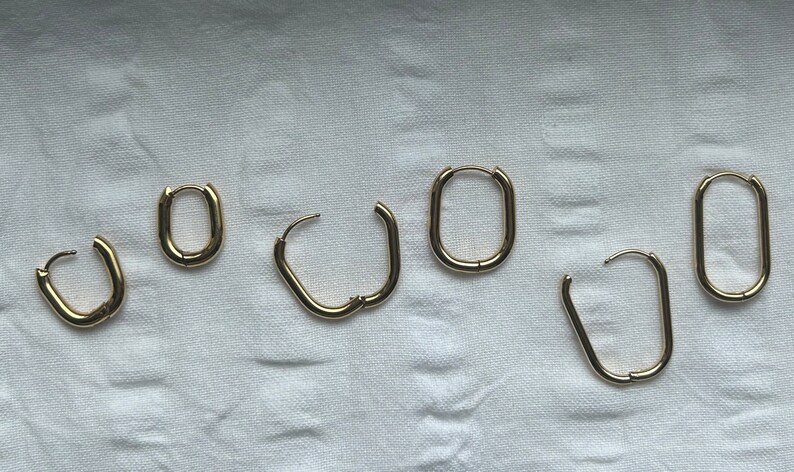 orecchino in acciaio inossidabile oro impermeabile immagine 2