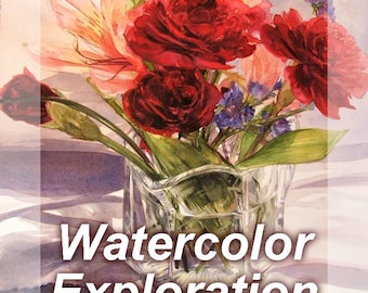 Watercolor Floral Painting Guide: Step-by-Step Demos (e-Book PDF)
