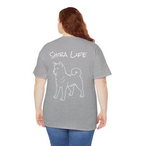 SHIBA LIFE Short Sleeve Funny Cute T-Shirt for Mom or Dad, Gift for All Family Members with Shiba Inus