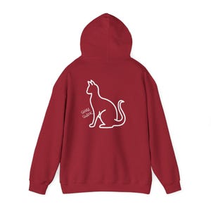 SHIBA SWANK Feline Hooded Sweatshirt - Unisex  - Long Sleeve -  Front and Back Design