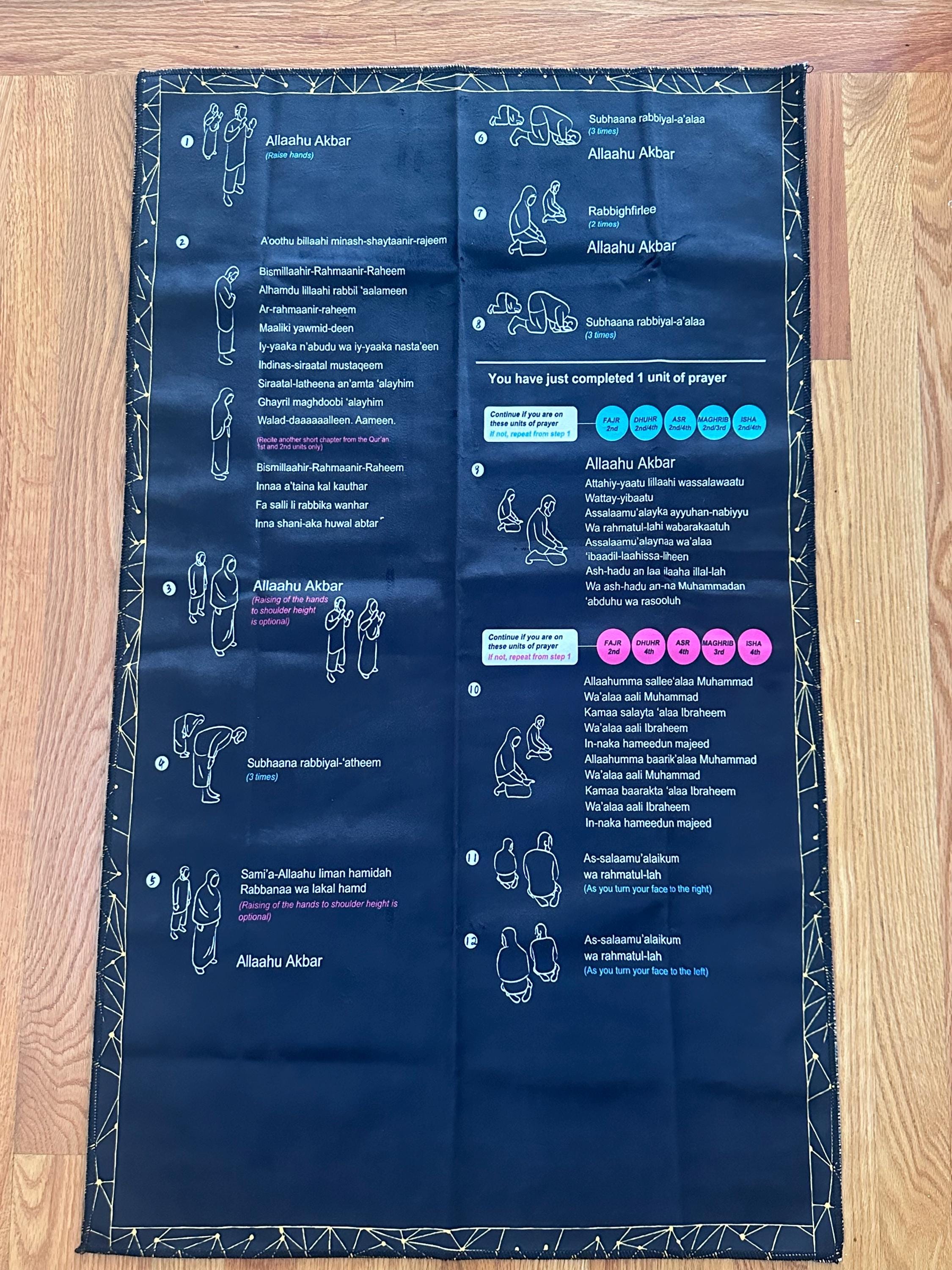 Prayer mat step by step educational