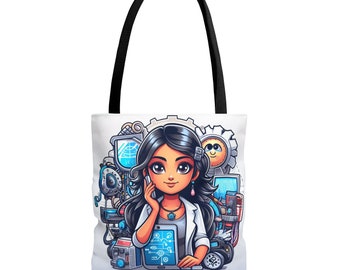 Empowerment in Every Stitch: Technical Woman Tote Bag