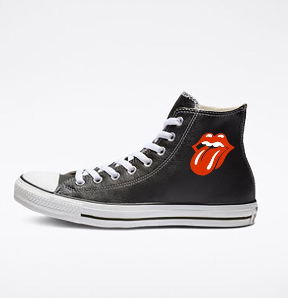 Chuck Taylor Converse All Star Leather Hi High Top Rock Band - Etsy