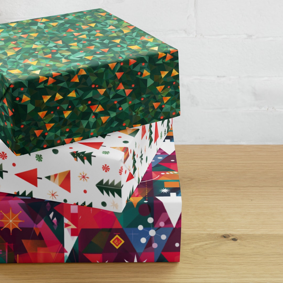 Festive Christmas Wrapping Paper Sheets | Holiday Gift Wrap | Seasonal ...