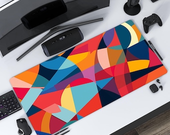 Multi Colored Desk Mat: Funky Workspace Accessory