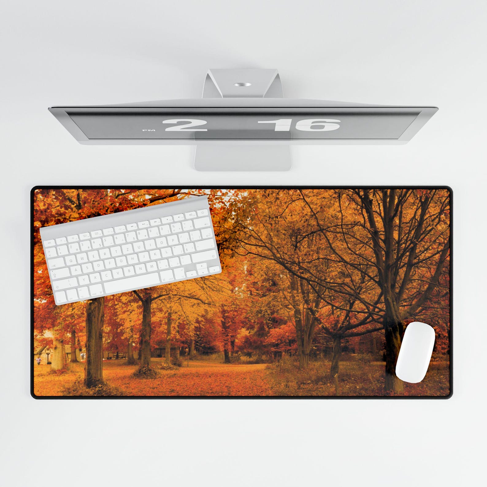 Fall Trees Desk Mat, Aesthetic Desk Decor, Trendy Workspace Essential ...
