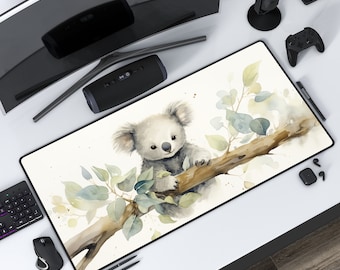 Cottagecore Koala Bear Desk Mat: XL Mouse Pad Protector
