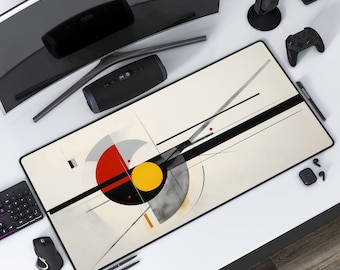 Bauhaus Desk Mat: Artistic Keyboard Mousepad, Large Desk Protector
