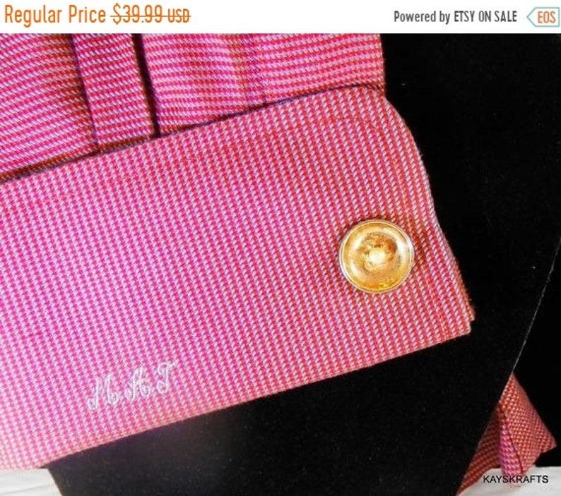 on sale Vintage Light Gold Tone Round Cuff Links With Faux Pearl Tuxedo Accessory Gift For Him
