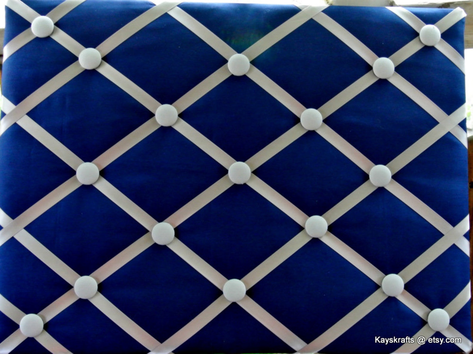 Navy with Red White Blue Ribbon Memory Board French Memo Board Etsy