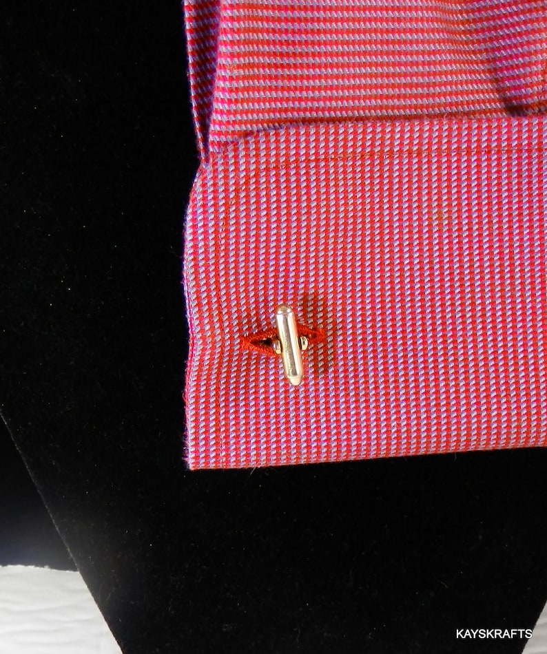 on sale Vintage Light Gold Tone Round Cuff Links With Faux Pearl Tuxedo Accessory Gift For Him