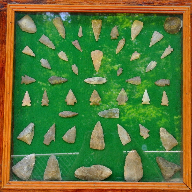 Authentic Arrowhead Collection South Texas Arrowhead Display Etsy