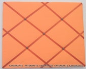 Orange Memory Board French Memo Board Fabric Ribbon Bulletin Board Fabric Ribbon Bulletin Board Message Board Pin BoardChristmas Gift