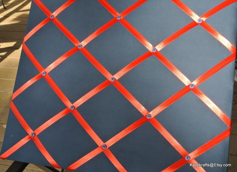 Navy with Red White Blue Ribbon Memory Board French Memo Board Etsy