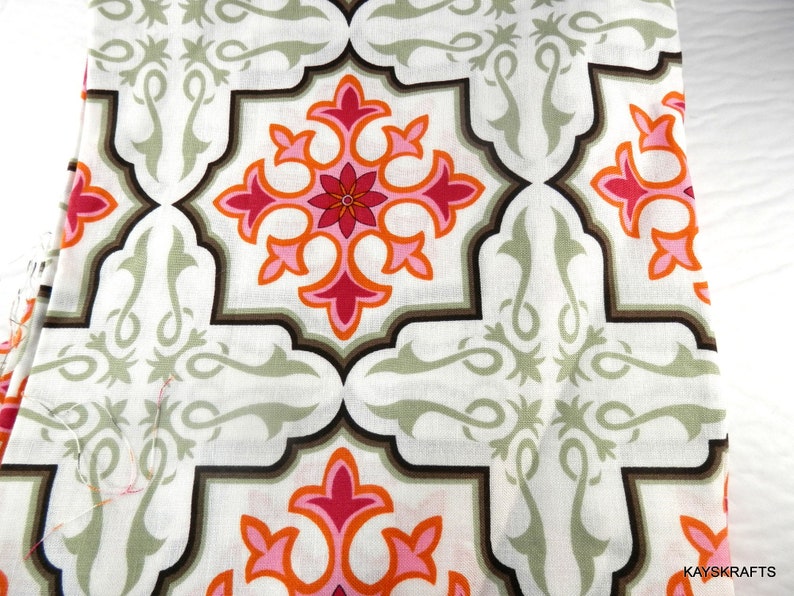 Pink and Green Sanctuary Cotton Fabric By Patty Young 30 x 44 Destash Fabric Sewing Fabric Quilt Fabric Craft Fabric
